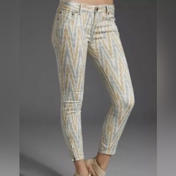 Free People Ivory Ikat Pants Womens Size 29 - Picture 1 of 6